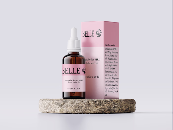 vitamin c serum packaging/Label design