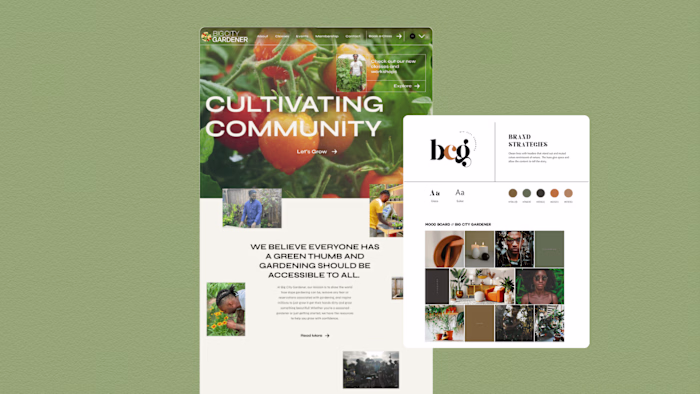 Big City Gardener Brand ID & Web Redesign