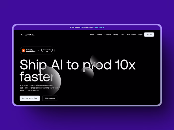 Creative Landing Page for Athina.ai