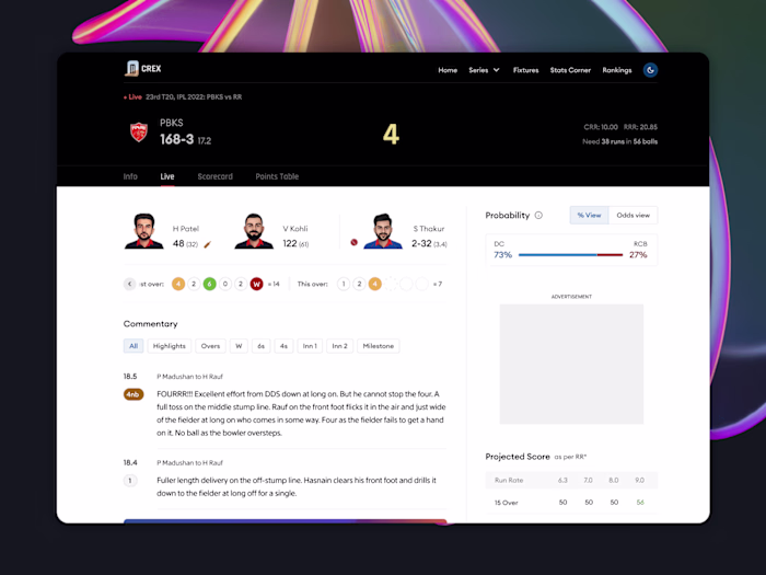 CREX, Live Cricket Website