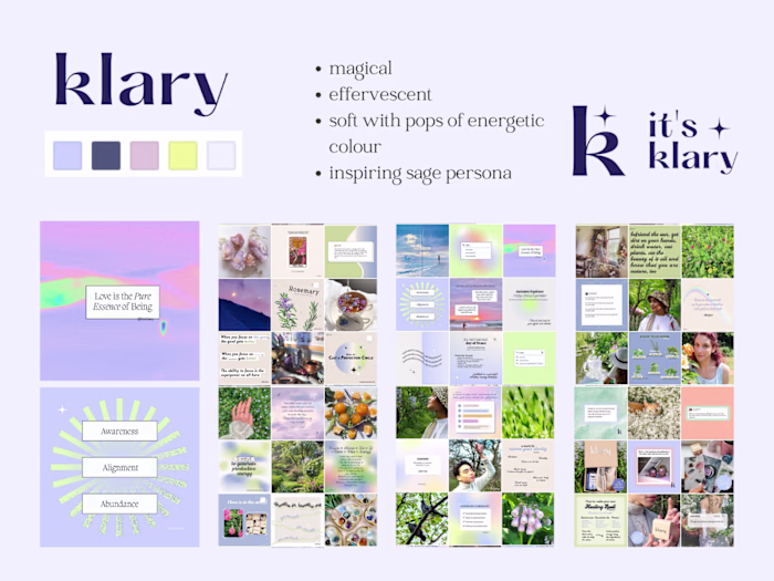 Klary | Brand Identity + Social Media Content