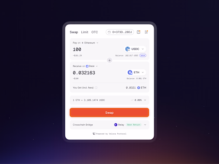 Velora Trading Widget