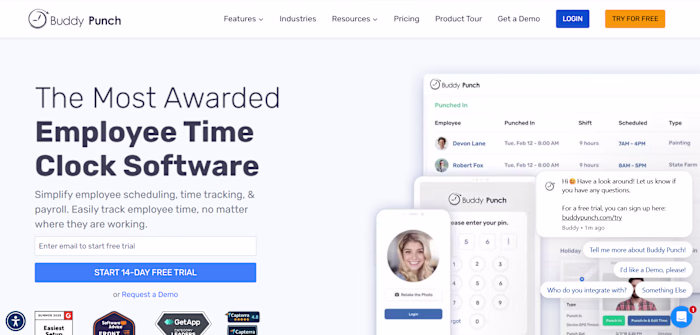 Buddy Punch: Employee Time Clock Software