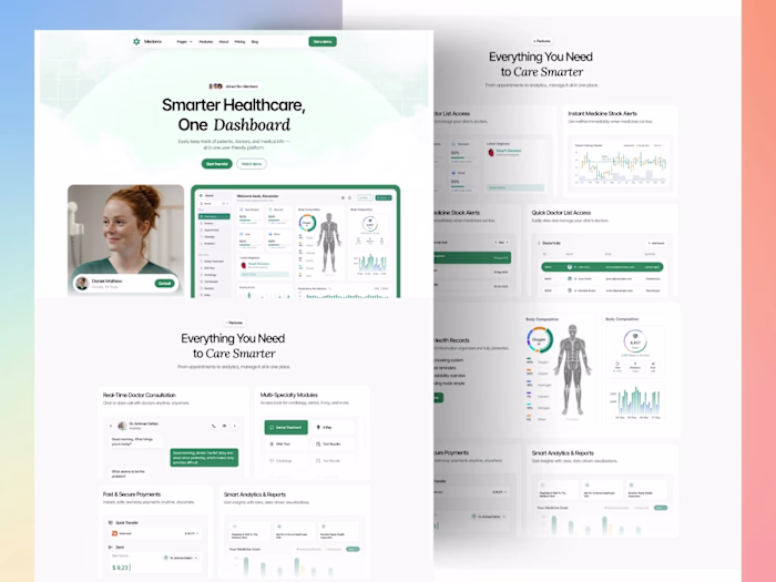Medical startup SaaS design, did I cook? See live: https://m...