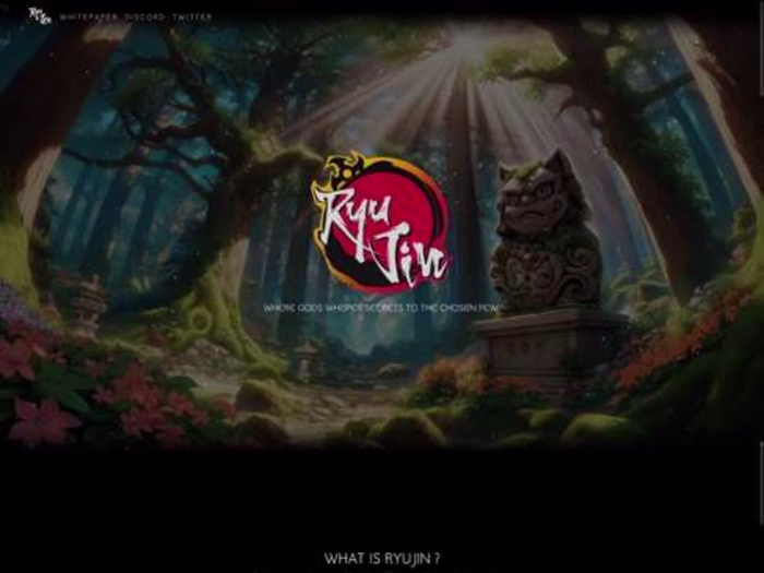 Ryujin Landing page