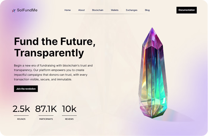 Framer Web3 Fundraising Landing Page Design