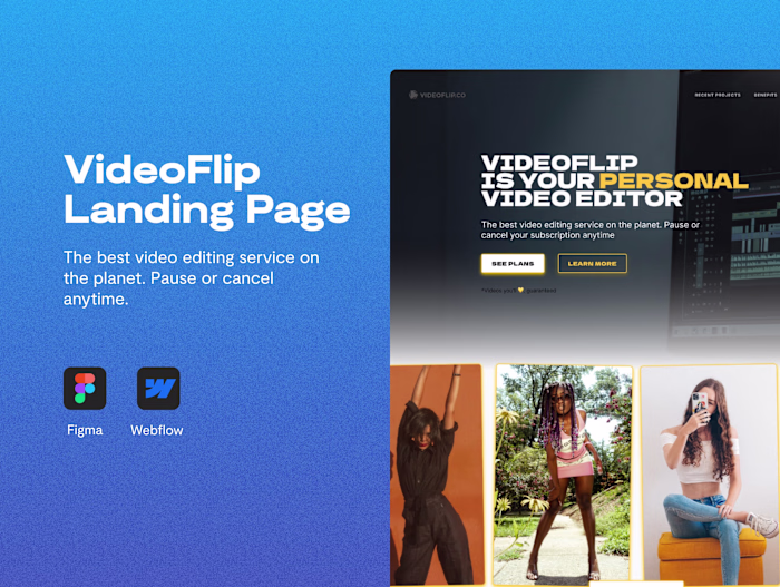 Landing Page for VideoFlip.co