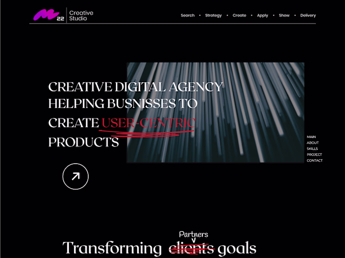 Creative web design for digital agency