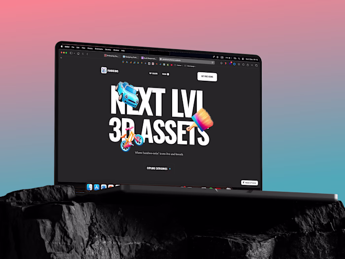 3D Asset Storefront – Built in Framer (Pandicons)
