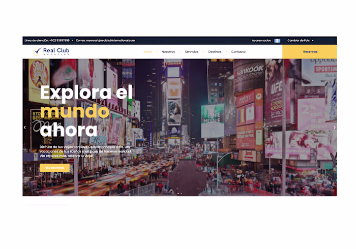 Travel agency website (quotes and services)