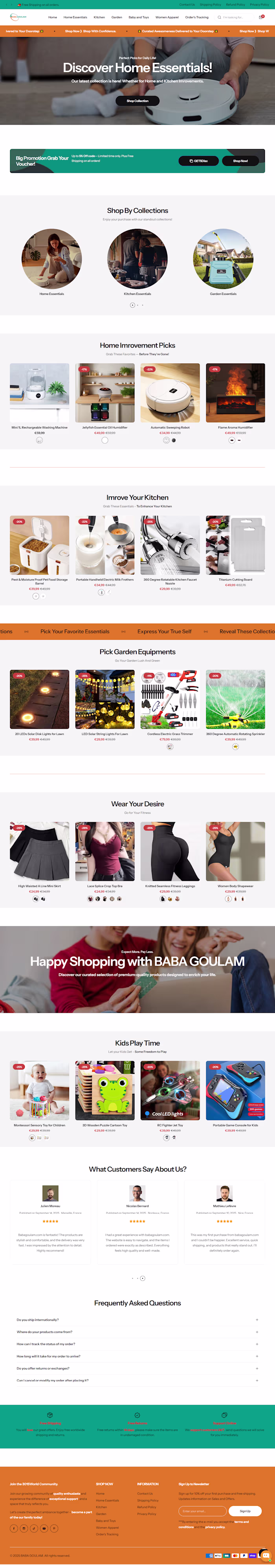 A recently delivered Complete shopify