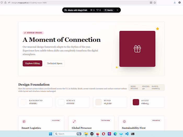 Seasonal Mode: Holiday treats the holiday not as a visual th...