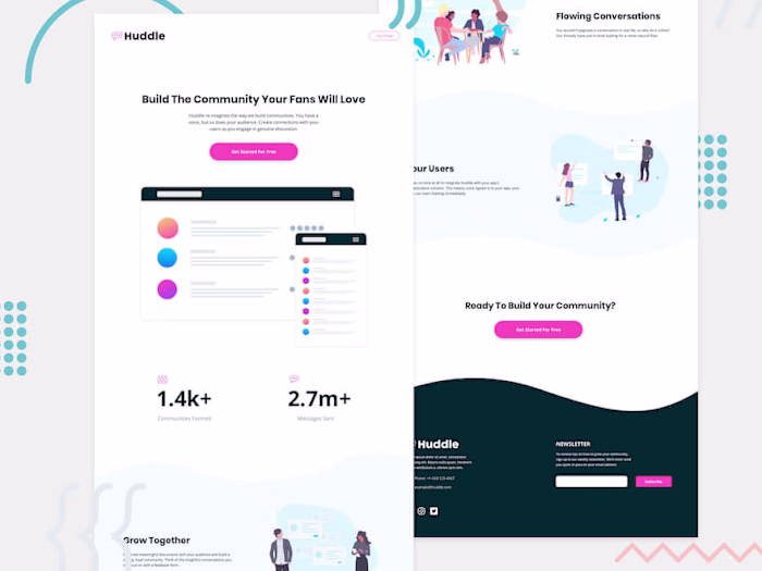 My first Web: Landing Page With no Curves