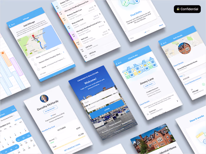 Healthcare Staffing App Design