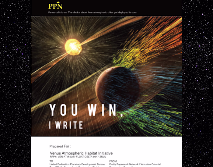 Venus floating cities concept