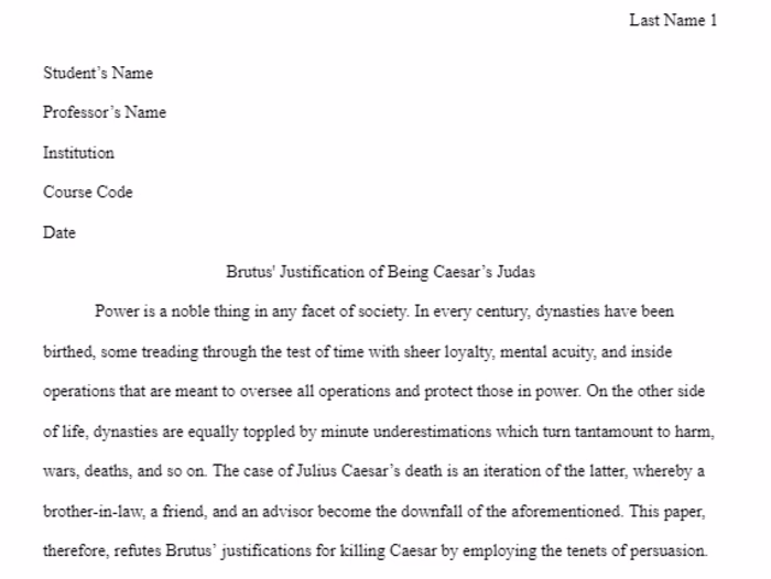 Brutus’ Justification of Being Caesar’s Judas.docx