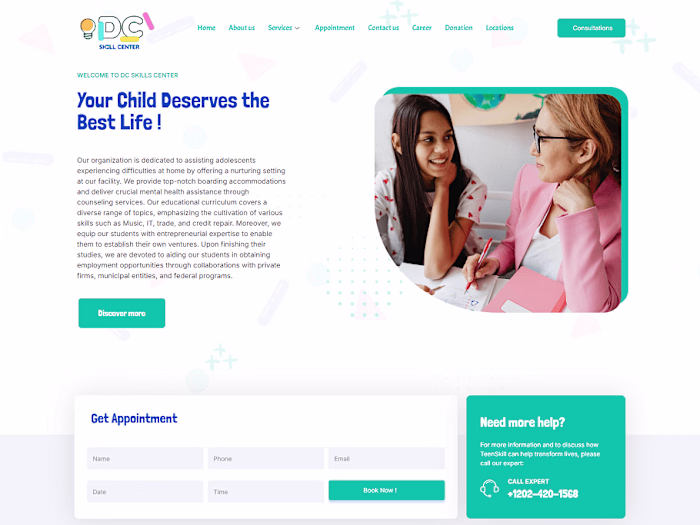  Business Website for "DC Skills Center" 
