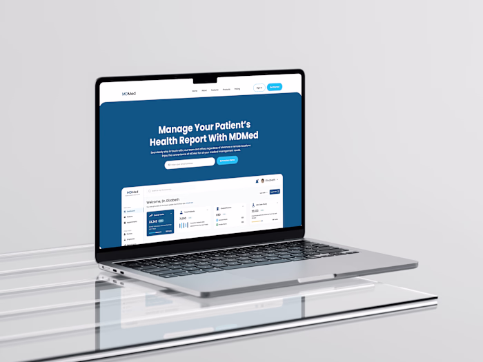 MDMed Landing Page & Dashboard Design