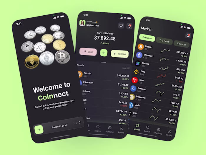 Coinnect – Fintech Mobile App