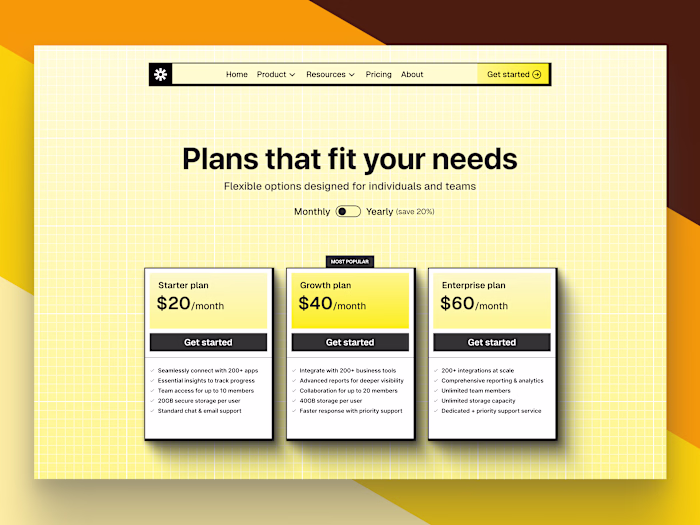 Pricing Plans Design