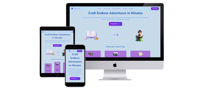 Full Stack AI SaaS Full Responsive for baby story