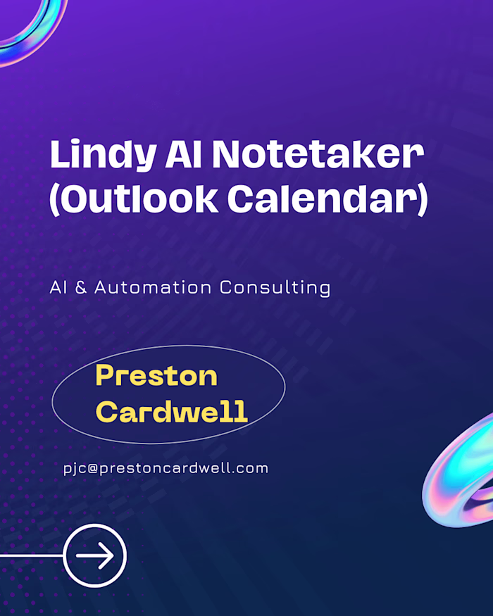 Lindy AI Notetaker (Outlook Calendar)