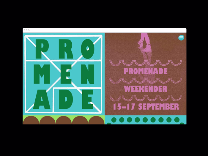 Promenade Weekender Festival Website & Program