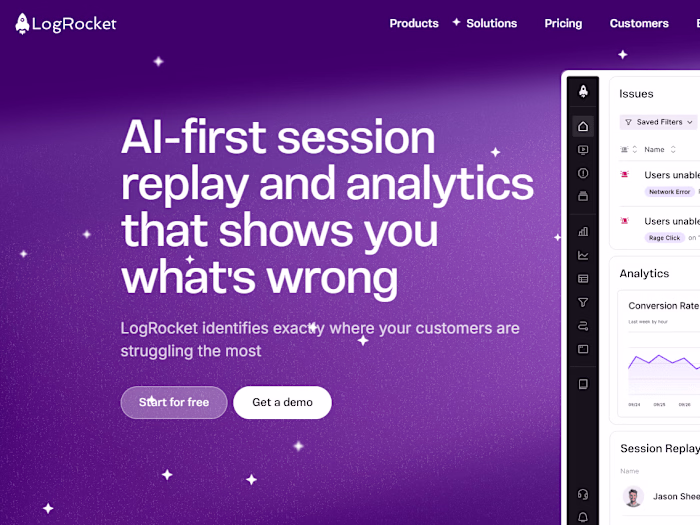 LogRocket – User Experience Monitoring & Debugging