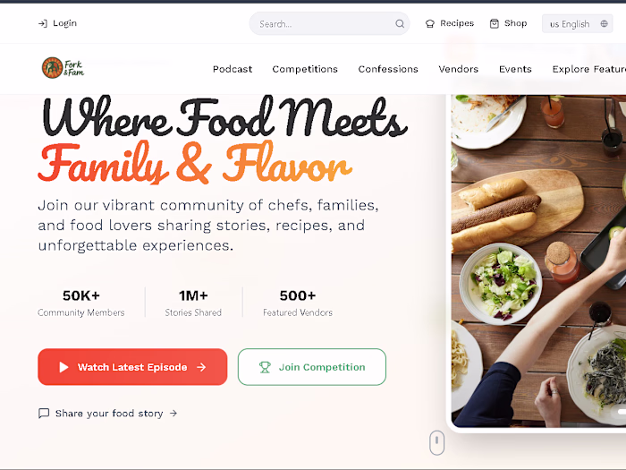 Fork & Fam – Cultural Food Community Platform