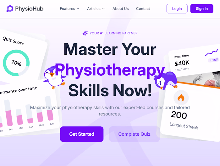 Physiohub E-Learning Platform Development