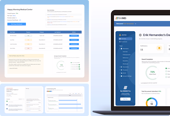 BilliMD Credentialing Platform Design