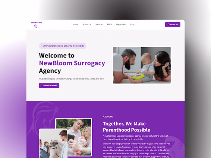  Website design on framer for a client 