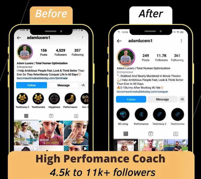 6000+ new followers in 30 days on instagram