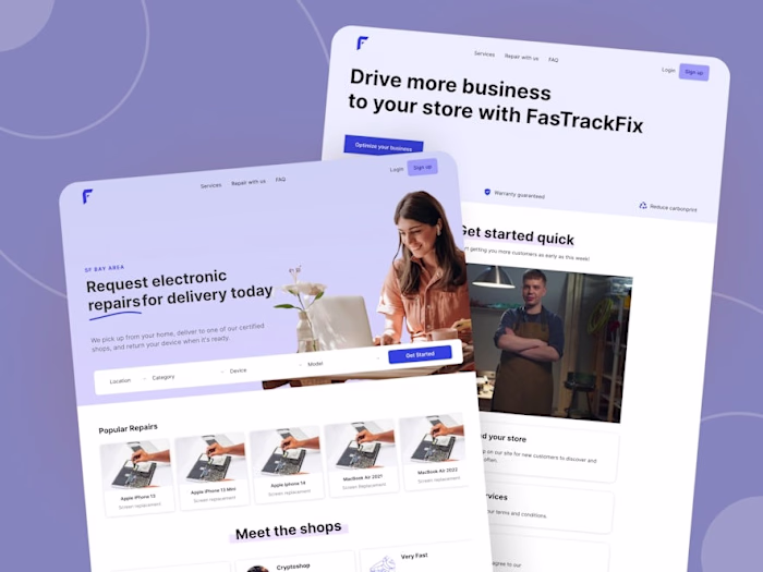 Request electronic repairs for delivery today