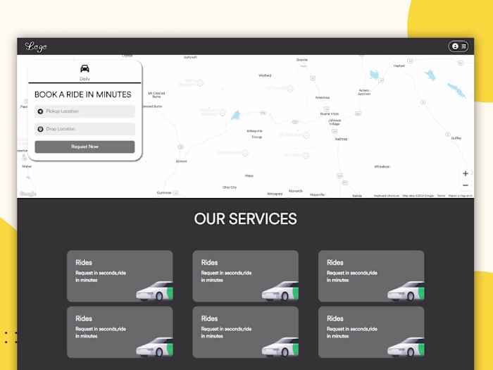 Taxi Booking Web and Mobile Application (Uber, Rideshare, OLA)