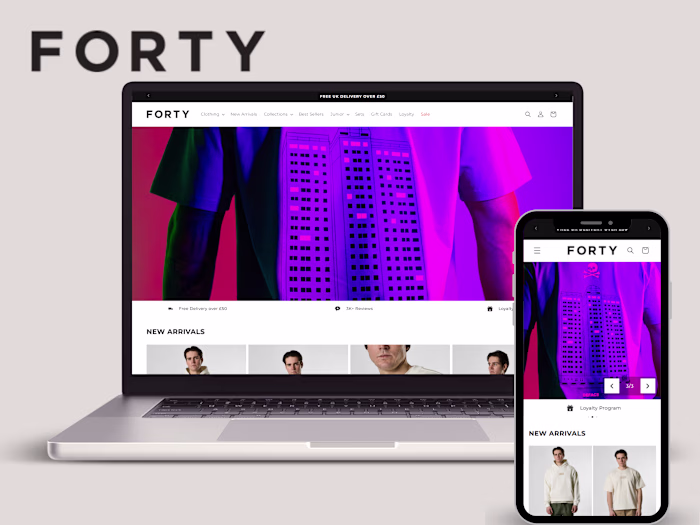 Shopify store development Forty Clothing