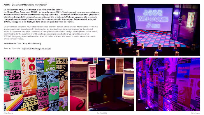 Graphic and Motion Design for ASICS' No Shame More Game