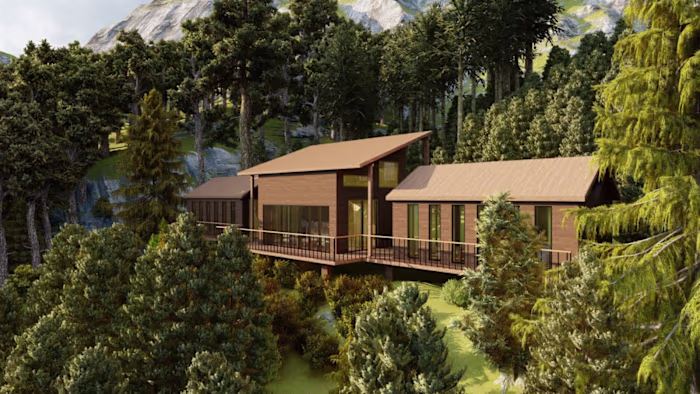 Interior & Exterior Modeling and Visualization of a Yoga Space