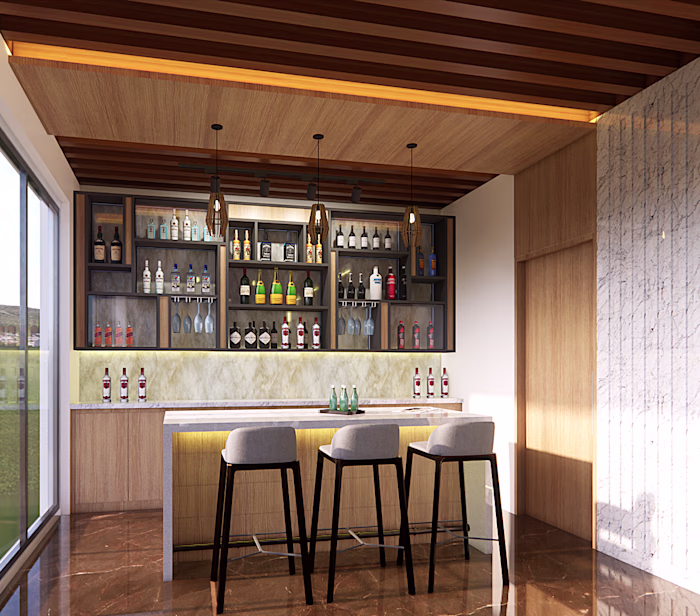 Modern Home Bar Design for Mr. Fiono