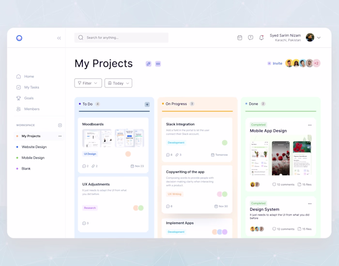 Project Management SaaS UI