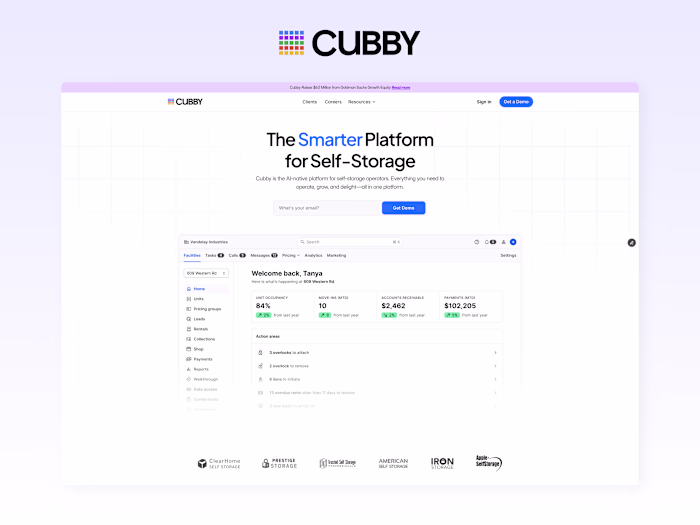 Cubby - Full website development in Framer