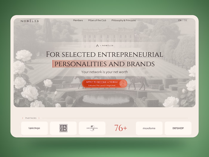 Luxury Private Club Website Design

Designed