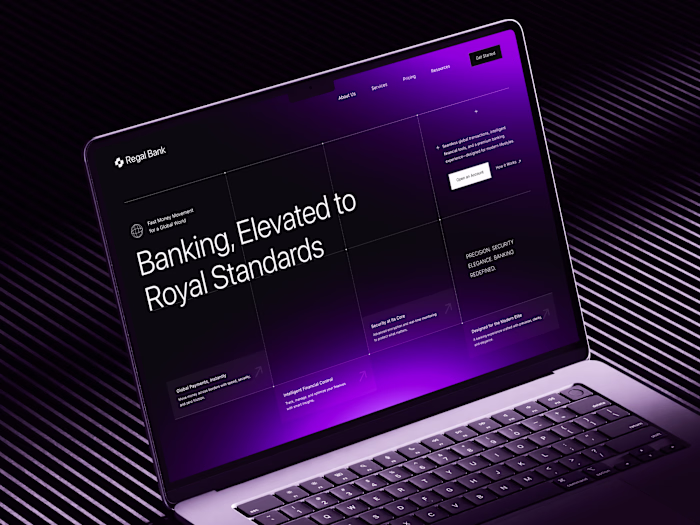 A modern banking website built