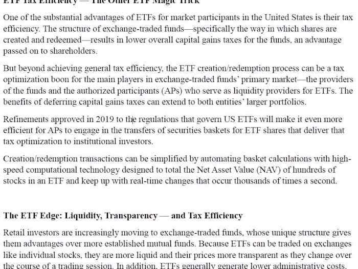 ETF Tax Efficiency