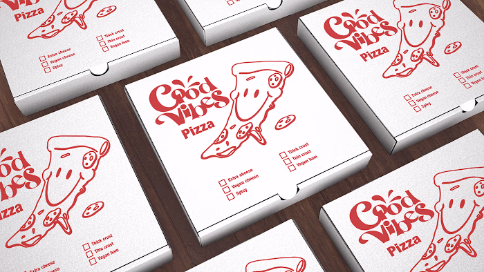 Brand identity concept for pizza restaurant on Behance