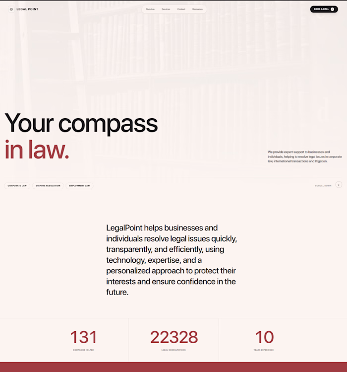 Legal landing page delivered for ($500)