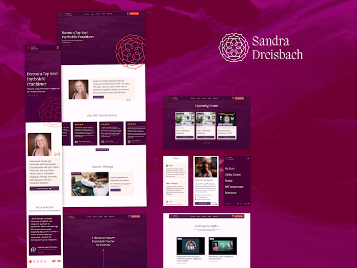 Branding, UI/UX Design & Webflow development | Sandra Dreisbach