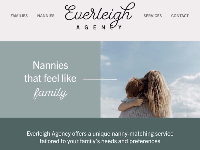 Nanny-matching services for families