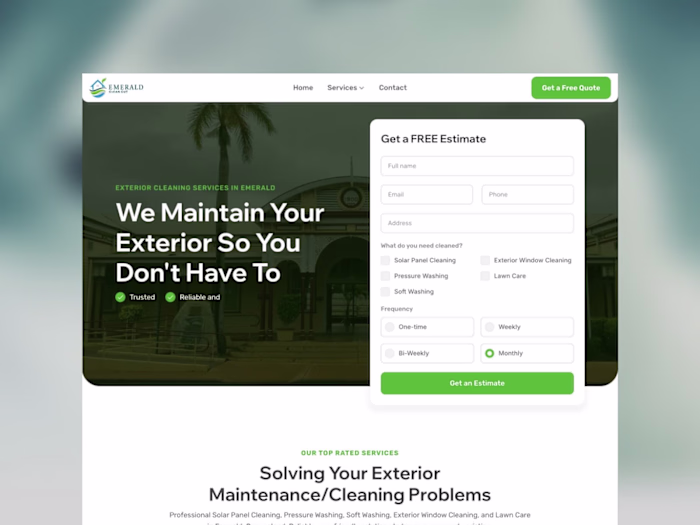 Cleaning Service Framer Website