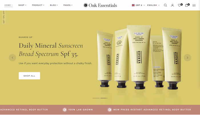 Beauty Shopify Website Design